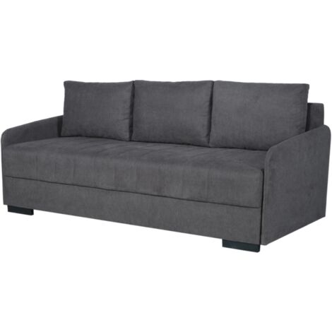 divano 3 posti bellahome "gemini" grigio, 200x95x91 cm