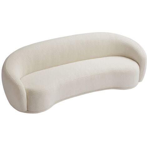 Divano 3 posti in Tessuto bouclette Beige - BOVANA di PASCAL MORABITO