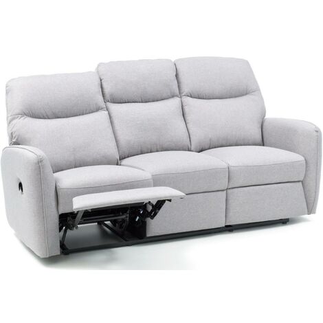 Divano Recliner 3 posti 195x87xH100 mod. Kube colore grigio