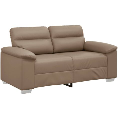 Divano a 2 posti Cappuccino 120 cm in similpelle vidaXL