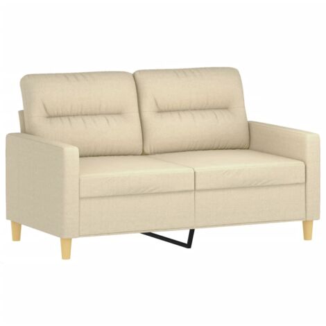 Divano a 2 Posti Crema 120 cm in Tessuto vidaXL 923967