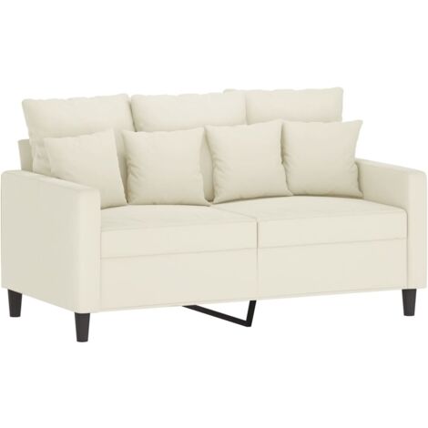 Divano a 2 Posti crema 120 cm in Velluto vidaXL 578431