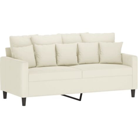 Divano a 2 Posti crema 140 cm in Velluto vidaXL 991156