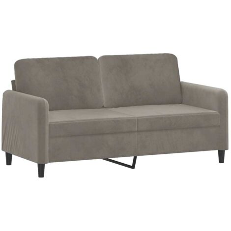 Divano a 2 Posti Grigio Chiaro 140 cm in Velluto vidaXL