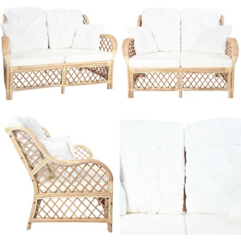 Divano a 2 Posti in Rattan - Rattan - Poltrona