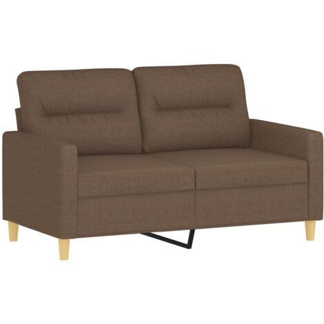 Divano a 2 Posti Marrone 120 cm in Tessuto vidaXL 258959