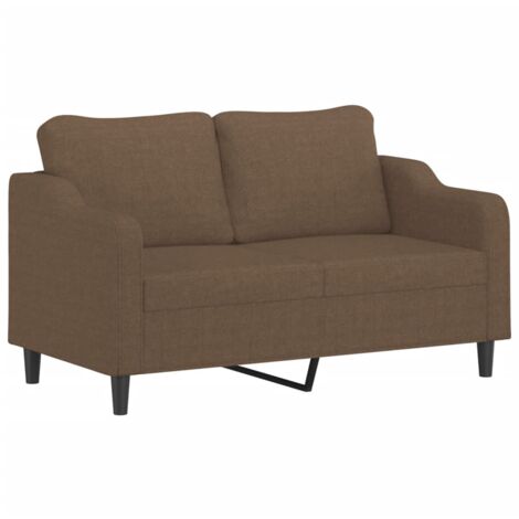 Divano a 2 Posti Marrone 140 cm in Tessuto vidaXL 184670
