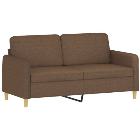 Divano a 2 Posti Marrone 140 cm in Tessuto vidaXL 341600
