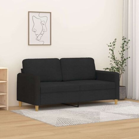 Divano a 2 Posti Nero 120 cm in Tessuto vidaXL 171461