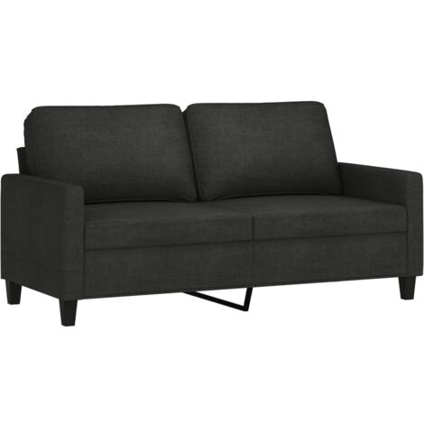 Divano a 2 Posti Nero 120 cm in Tessuto vidaXL 642272