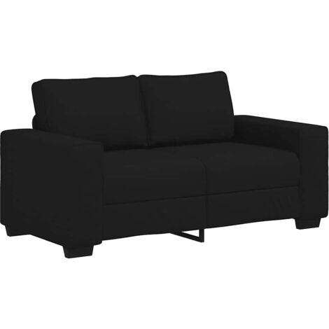 Divano a 2 Posti Nero 120 cm in Tessuto vidaXL 683170