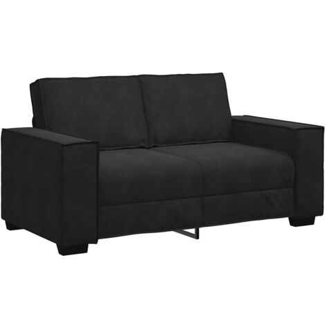 Divano a 2 Posti Nero 120 cm in Velluto vidaXL 395788
