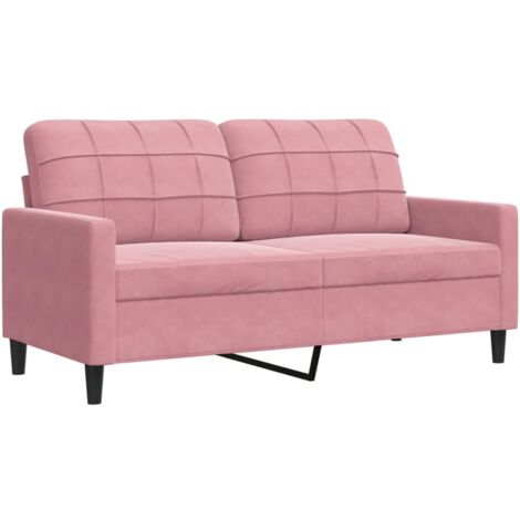 Divano a 2 Posti Rosa 140 cm in Velluto vidaXL 712242