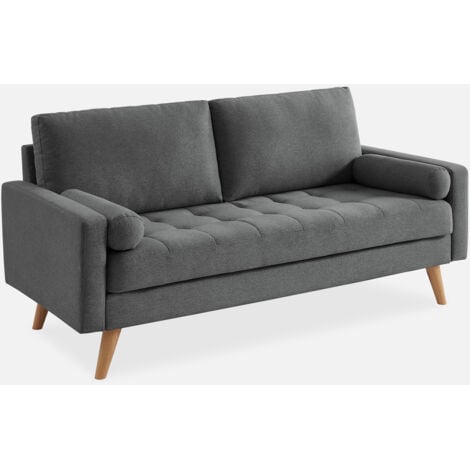 Divano a 3 posti, gambe in legno