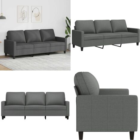Divano a 3 Posti Grigio Chiaro 180 cm in Tessuto - Divano in tessuto - Divano moderno