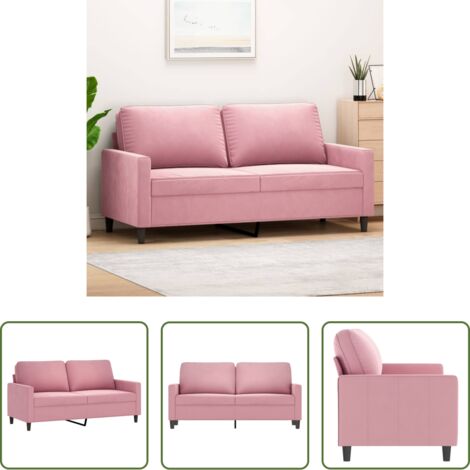 Divano a due posti -  Divano a 2 Posti Rosa 140 cm in Velluto