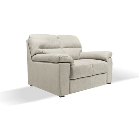 Divano Alenda 2 posti fisso con piedini quadrati colore beige