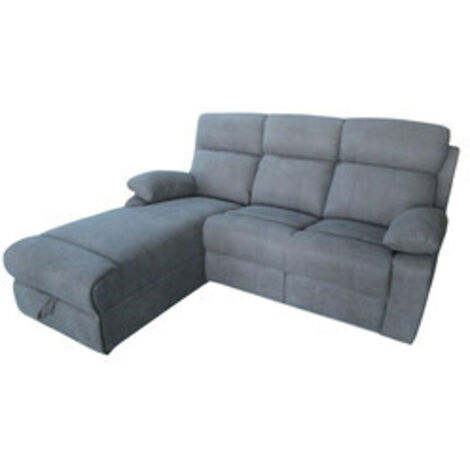 DIVANO ANGOLARE 3P RECLINER PENISOLA DX GRIGIO
