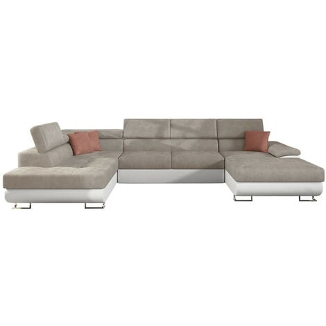 Divano angolare Comfivo 190, Soft 017 + Uttario Velvet 2979 + Uttario Velvet 2955 St, Con, 345x202x71cm, 0