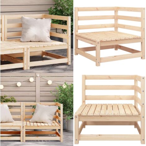 Divano Angolare da Giardino 70x70x67cm Legno Massello di Pino - Divano in legno - Divano angolare