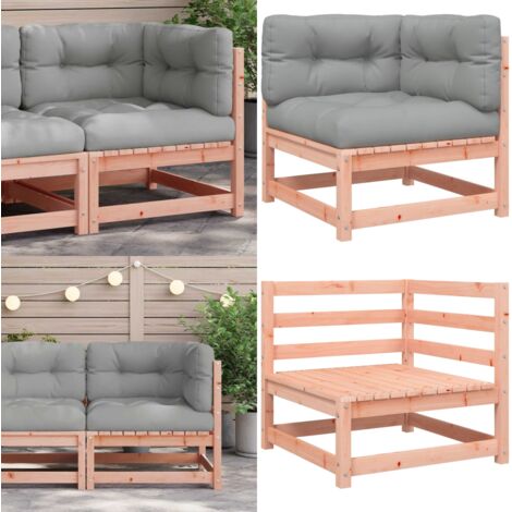 Divano Angolare da Giardino con Cuscini Legno Massello Douglas - Divano angolare - Cuscini per divano