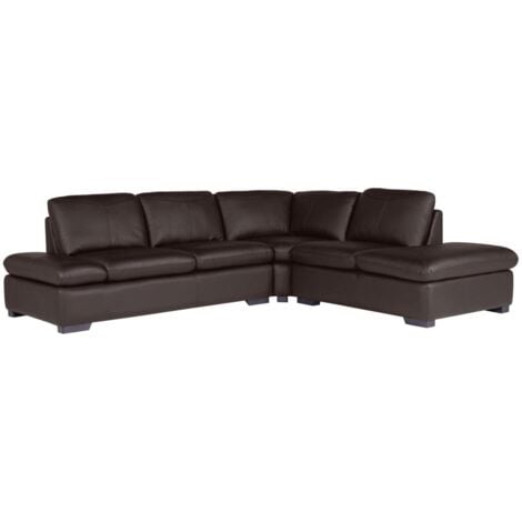 Divano angolare in pelle Marrone - Angolo a destra - ONYX II