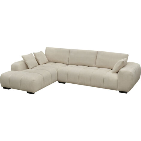 Divano angolare in tessuto "Monceau" – 3 posti – Beige