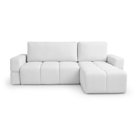 Divano angolare reversibile con funzione letto FUMO destro del produttore bianco
