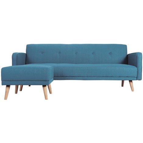 Divano angolo convertibile scandinavo blu ULLA
