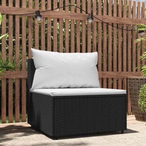 BUKSCYJS Divano Piccolo Salvaspazio,Divani Angolari Moderniset Divani Da  Giardino 4 Pz Con Cuscini Nero In Polyrattanadatto A Terrazza, Giardino,  Soggiorno, Balcone, Cortile : : Giardino e giardinaggio