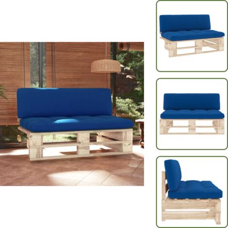 Divano centrale - vidaXL Divano Centrale Giardino su Pallet in Legno di Pino Impregnato - Divano esterno