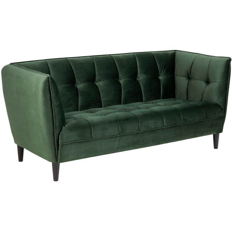 Image of Divano chesterfield Oakland 314, Verde scuro, 182x82x80cm, Arazzo, Gambe: Legno - Verde scuro