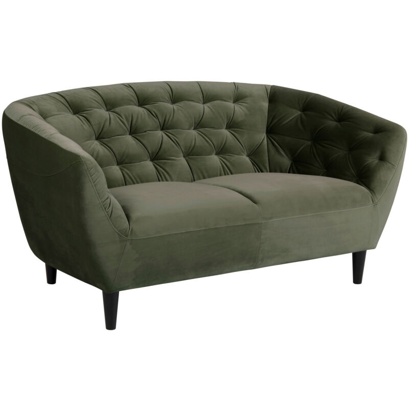 Image of Divano chesterfield Oakland 315, Verde scuro, 150x84x78cm, Arazzo, Gambe: Legno