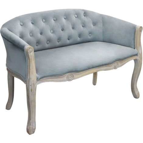 DIVANO COLEMAN IN VELLUTO GRIGIO CON GAMBE ANTICATE