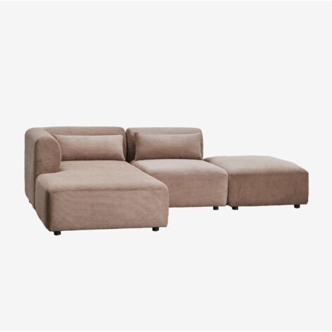 Divano componibile chaise longue sinistra in 2 pezzi con pouf Fogler SKLUM            