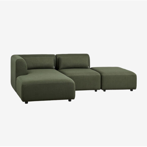 Divano componibile chaise longue sinistra in 2 pezzi con pouf Fogler SKLUM            