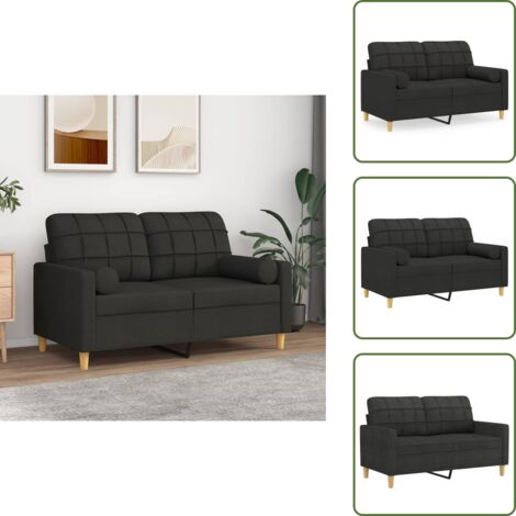 Divano con cuscini - vidaXL Divano a 2 Posti con Cuscini Tortora 120 cm in Tessuto - Divano moderno