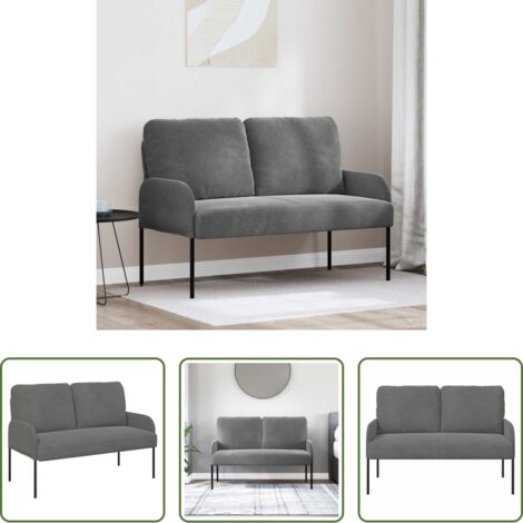 Divano con cuscino -  Divani con cuscino 110cm Grigio scuro Legno compensato