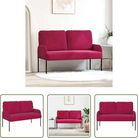 Divano con cuscino -  Divani con cuscino 110cm Rosso Vino Legno compensato