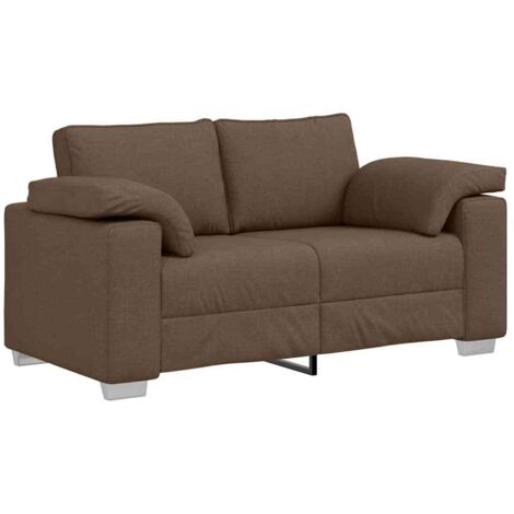 Divano con cuscino Marrone 160 x 77 x 82 cm Tessuto vidaXL