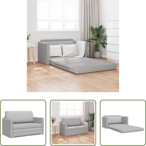 Divano convertibile -  Divano letto 110cm Grigio Nuvola Tessuto