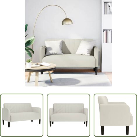 Divano crema -  Divano Divanetto Crema 109 cm in Velluto