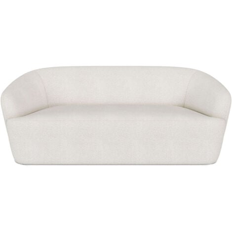 Divano curvo a 2 posti in tessuto Bouclé - Bold Bianco