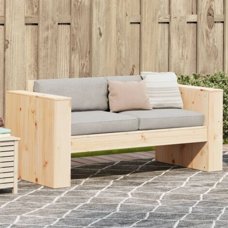 Divano da Giardino 2 Posti 134x60x62 cm Legno Massello di Pino vidaXL