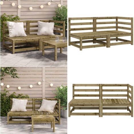 Divano da Giardino a 2 Sedute in Legno Impregnato di Pino - Divano da esterno - Seduta in legno impregnato