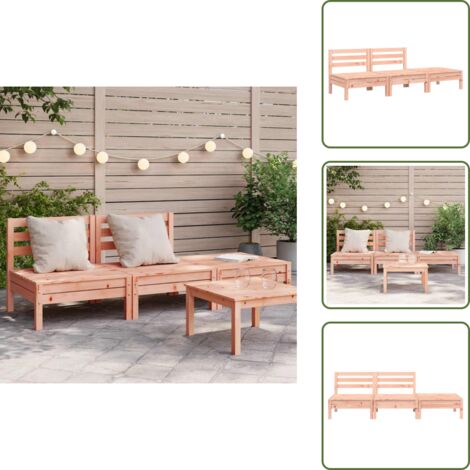 Divano da giardino con schienale - vidaXL Divano da Giardino 3 Posti in Legno Massello di Douglas - Divano da giardino con design a doghe