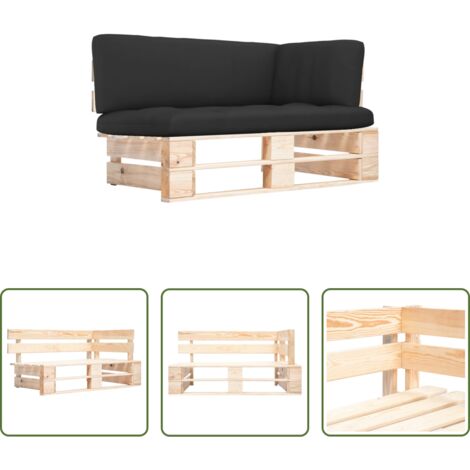 Divano da giardino su pallet -  Divano Angolare da Giardino su Pallet Legno di Pino Impregnato