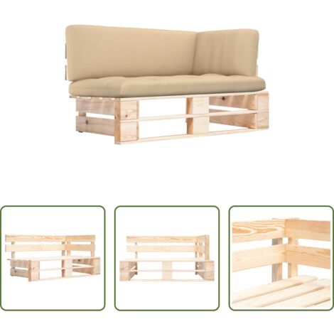 Divano da giardino su pallet -  Divano Angolare da Giardino su Pallet Legno di Pino Impregnato
