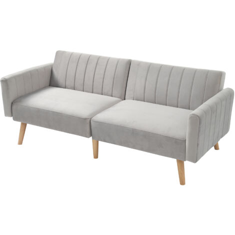 Divano e divano letto 2 in 1, divano letto moderno e minimalista, divano pieghevole multifunzionale, gambe in legno di gomma ecologiche, schienale pieghevole a 3 vie, adatto per piccoli appartamenti e