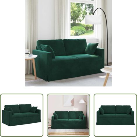 Divano ergonomico -  Divano Verde Scuro 158 x 78 x 80 cm Velluto